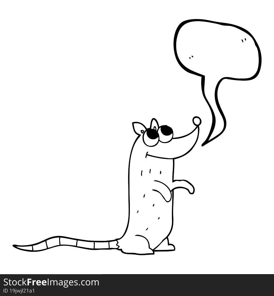 speech bubble cartoon rat