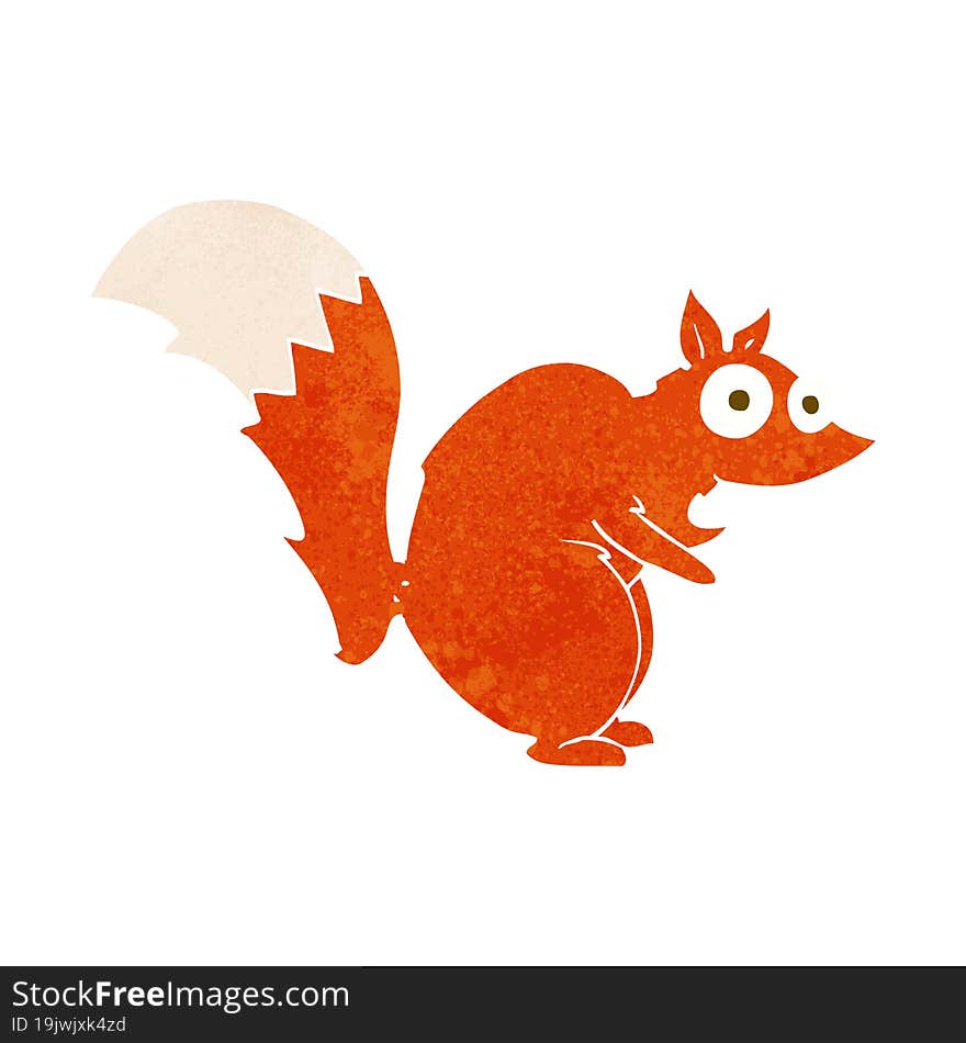 funny startled squirrel cartoon