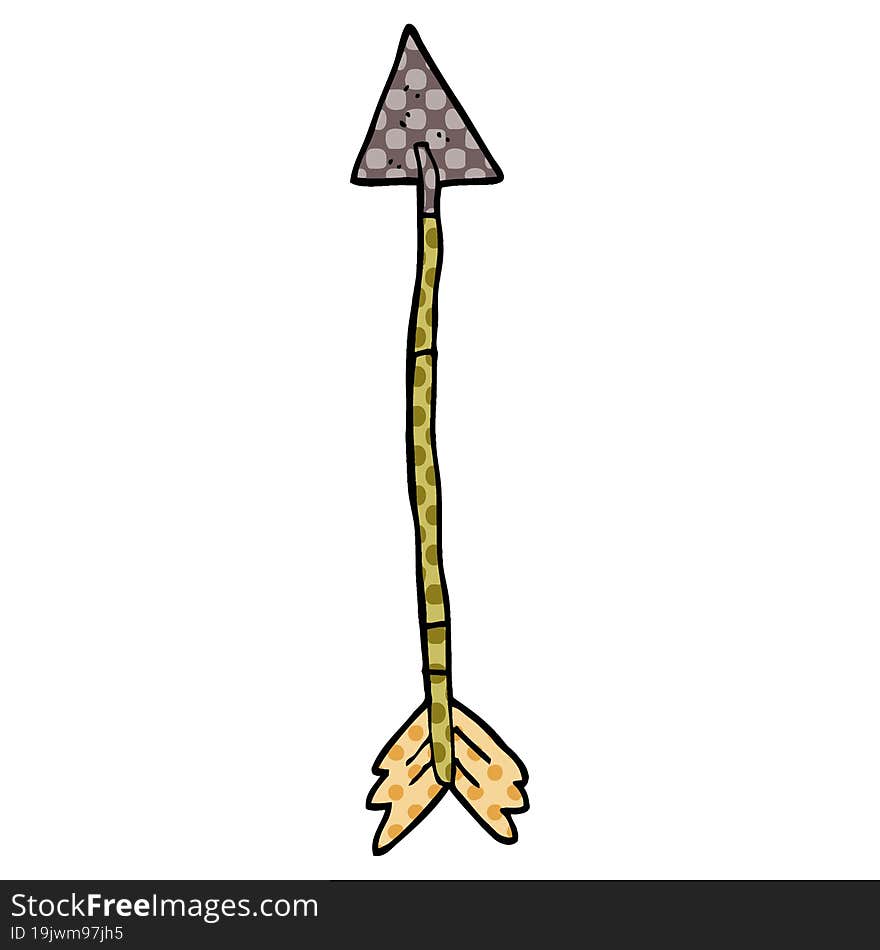 Cartoon Doodle Old Arrow