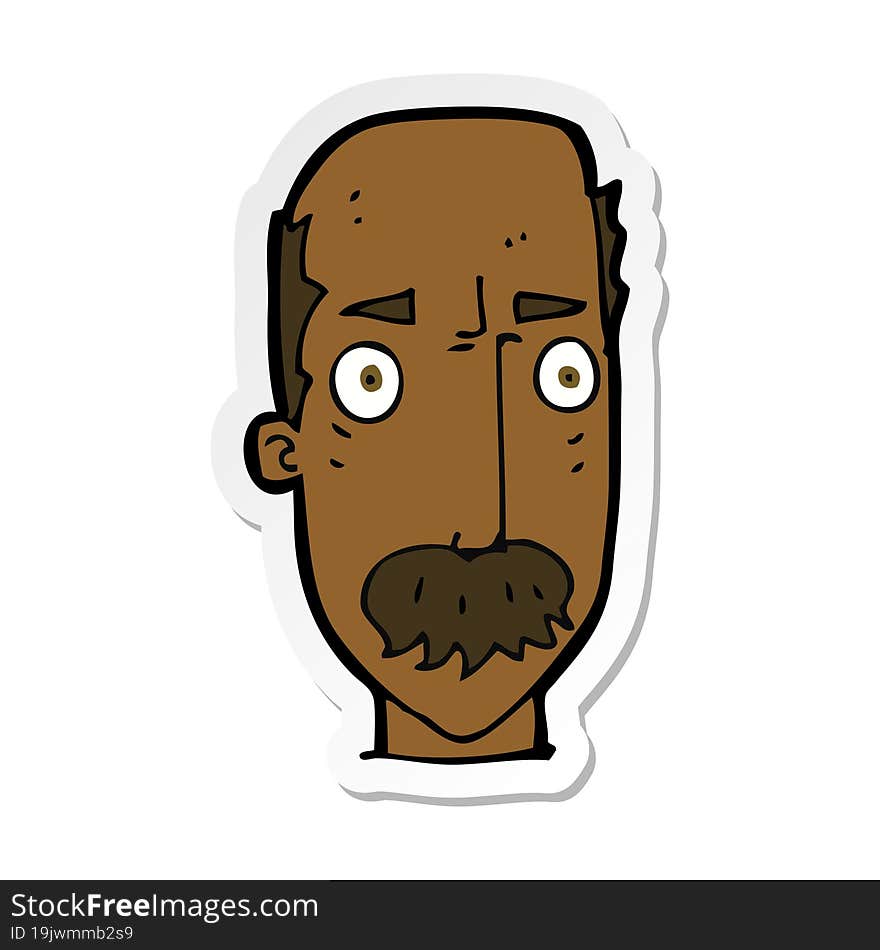 sticker of a cartoon annoyed old man