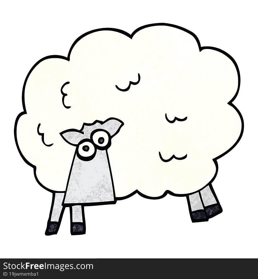 cartoon doodle funny sheep