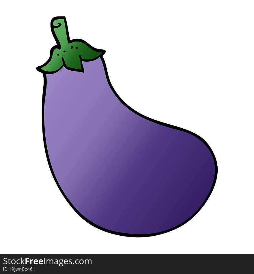 Cartoon Doodle Eggplant