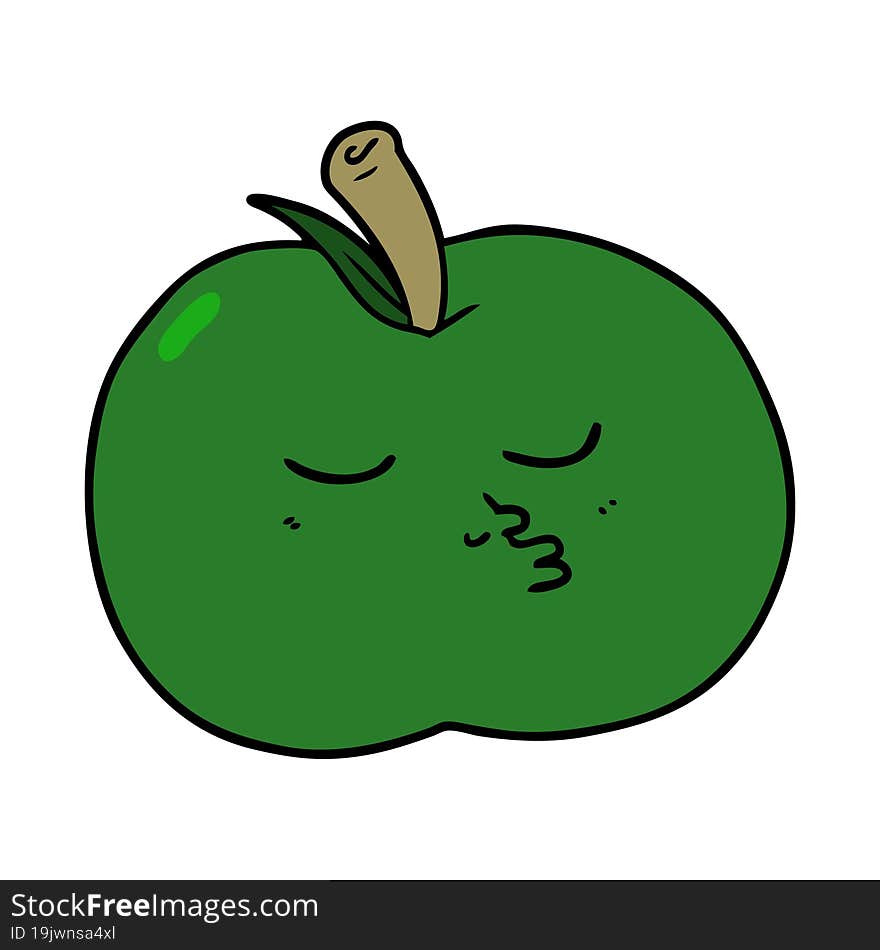 cartoon high quality apple. cartoon high quality apple