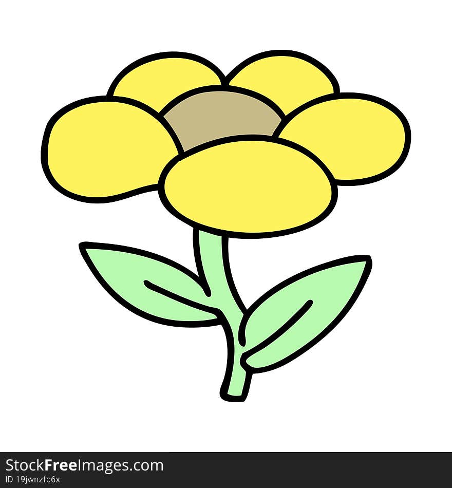 cartoon flower growing