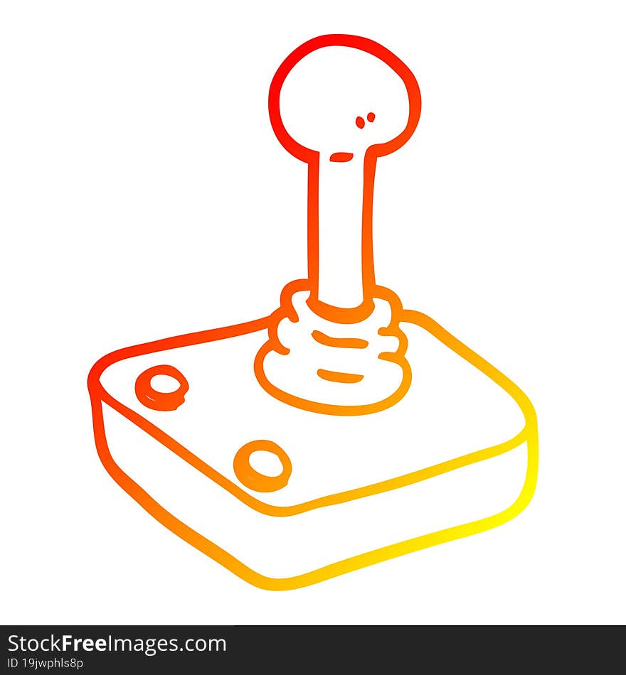 Warm Gradient Line Drawing Cartoon Joystick