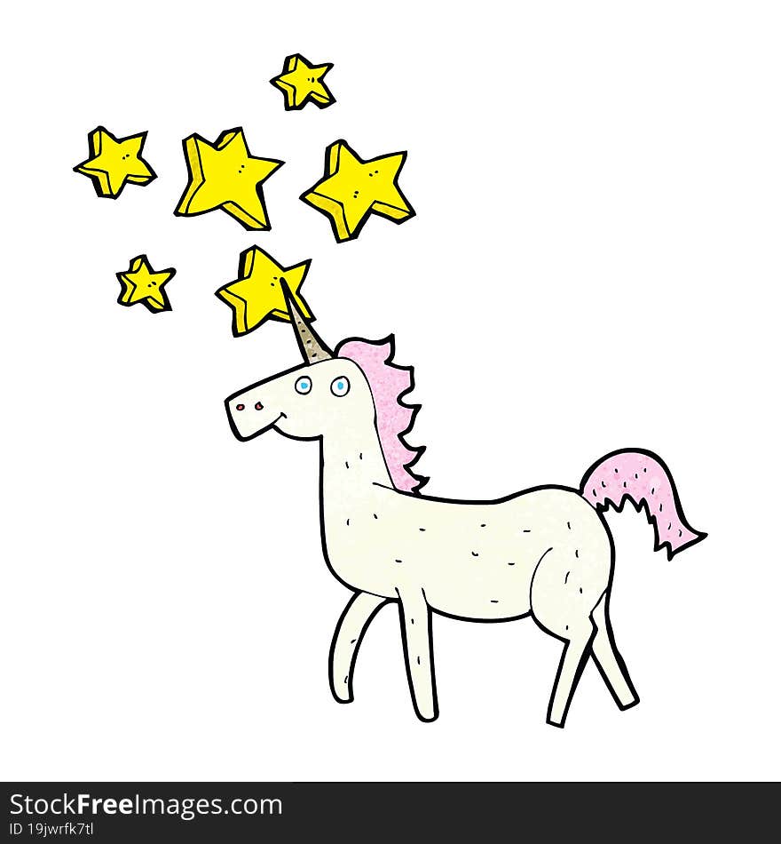 cartoon magical unicorn