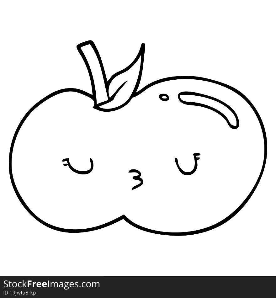 cartoon cute apple