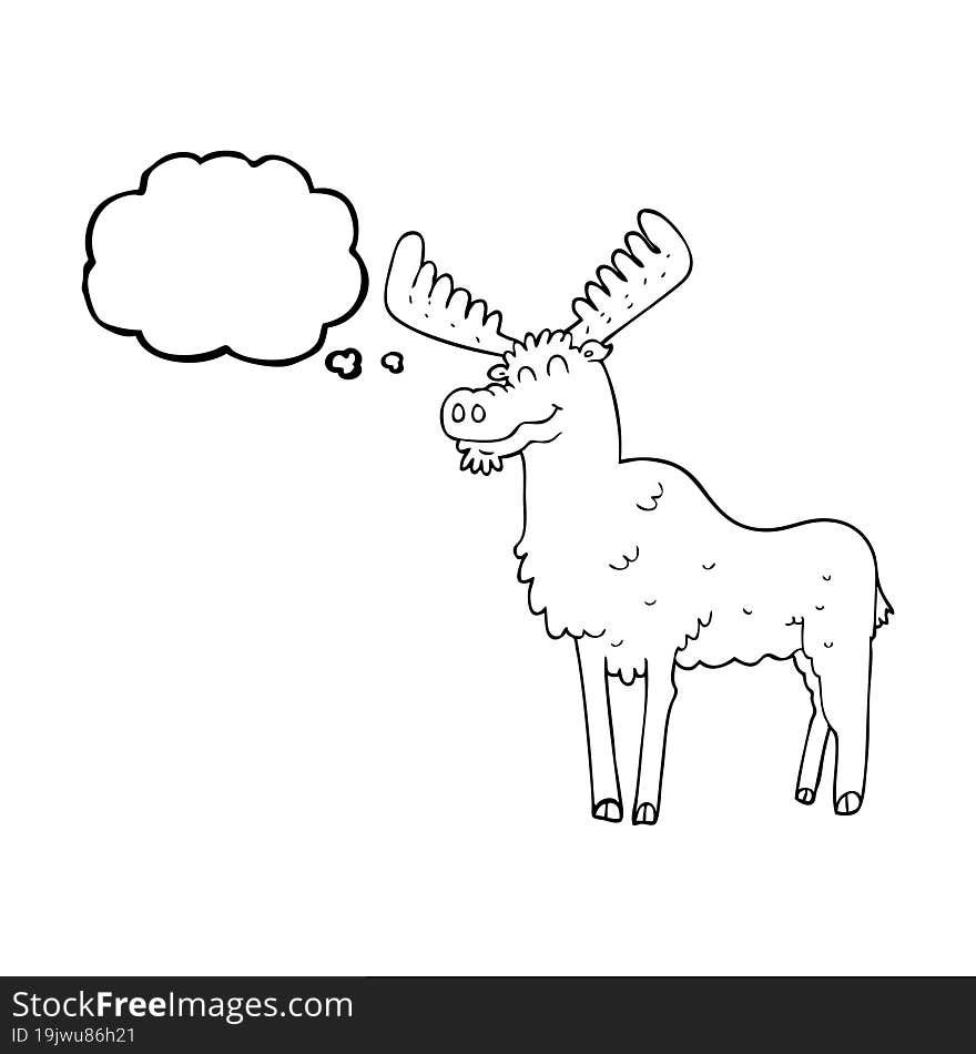 thought bubble cartoon moose