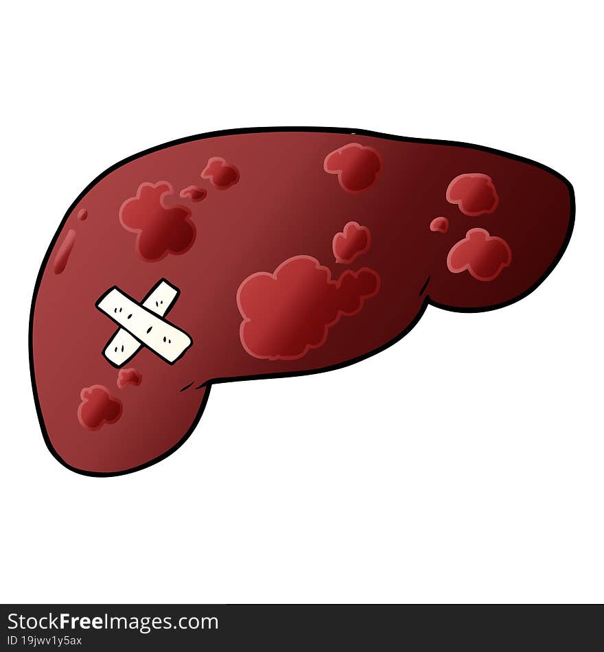 cartoon unhealthy liver. cartoon unhealthy liver