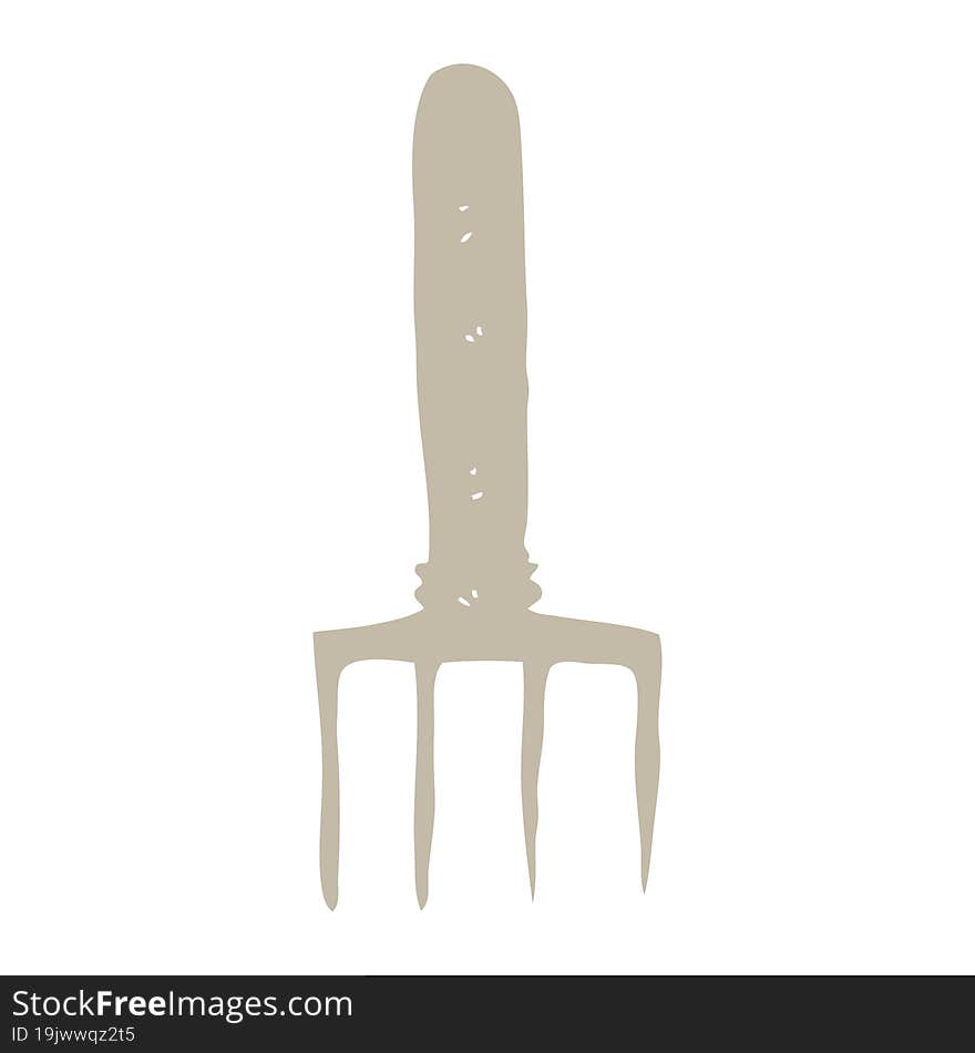 flat color style cartoon fork