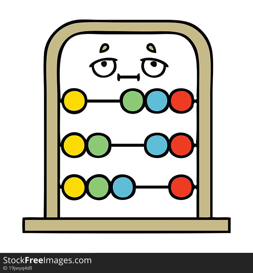 cute cartoon of a abacus. cute cartoon of a abacus