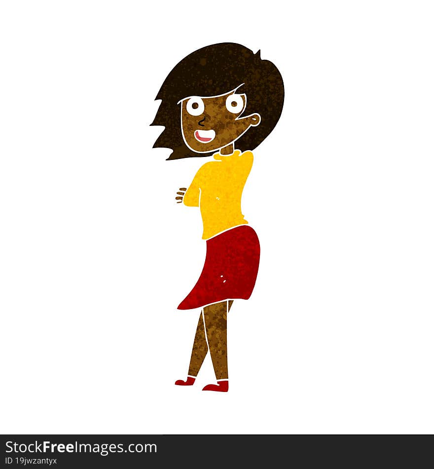 Cartoon Happy Woman