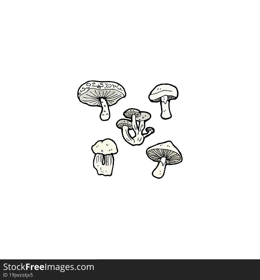 cartoon mushrooms