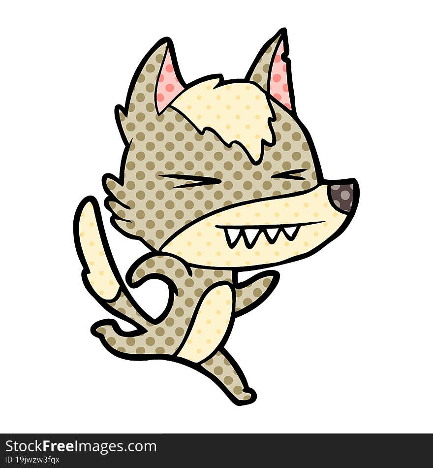 angry wolf running. angry wolf running