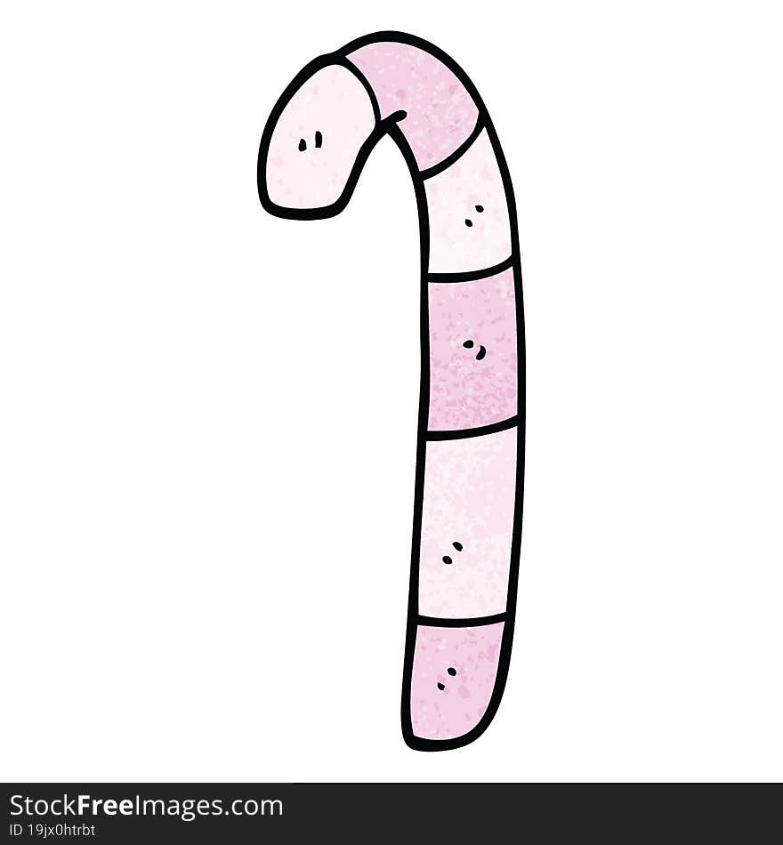 Cartoon Doodle Pink Candy Canes