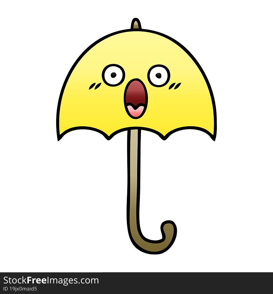 gradient shaded cartoon umbrella