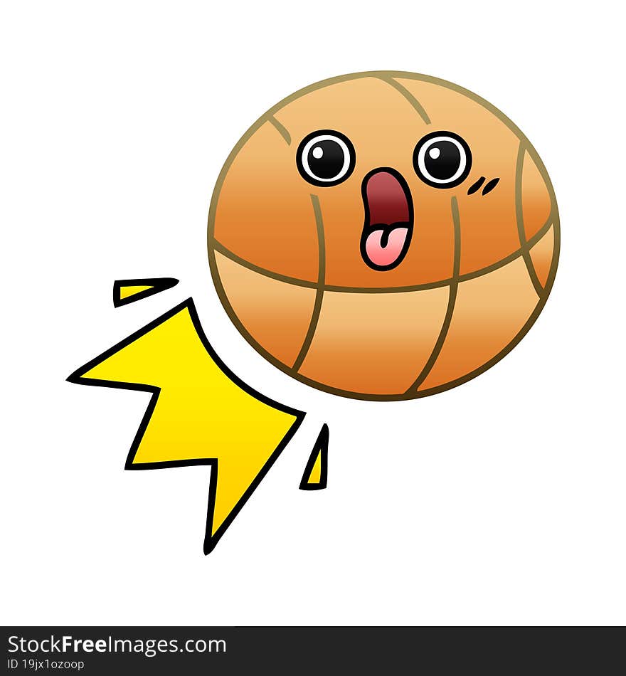 gradient shaded cartoon of a basketball