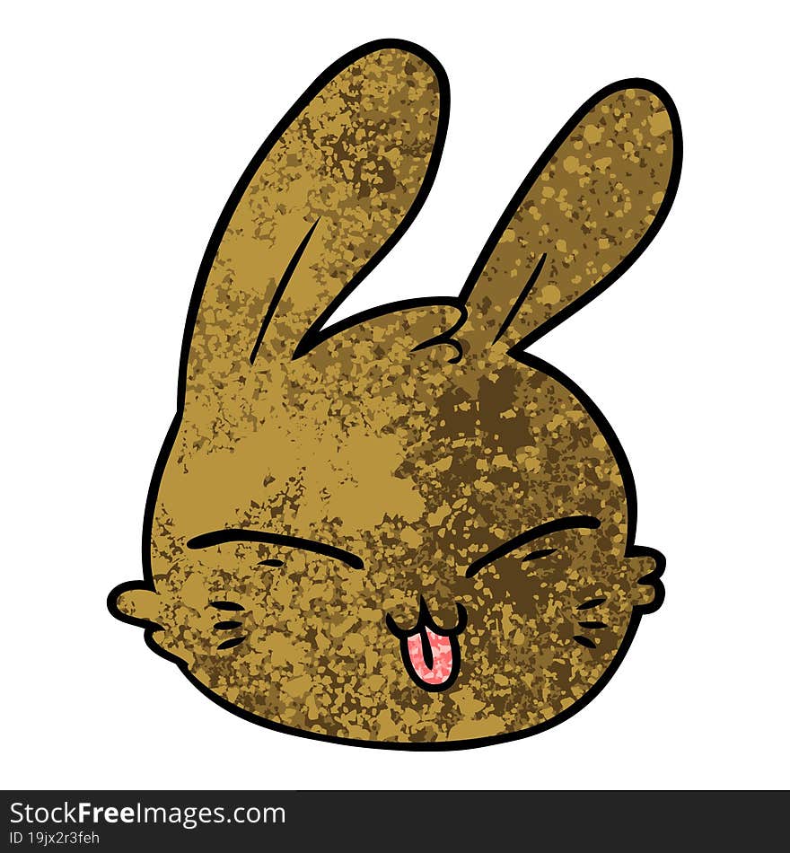 cartoon rabbit face. cartoon rabbit face