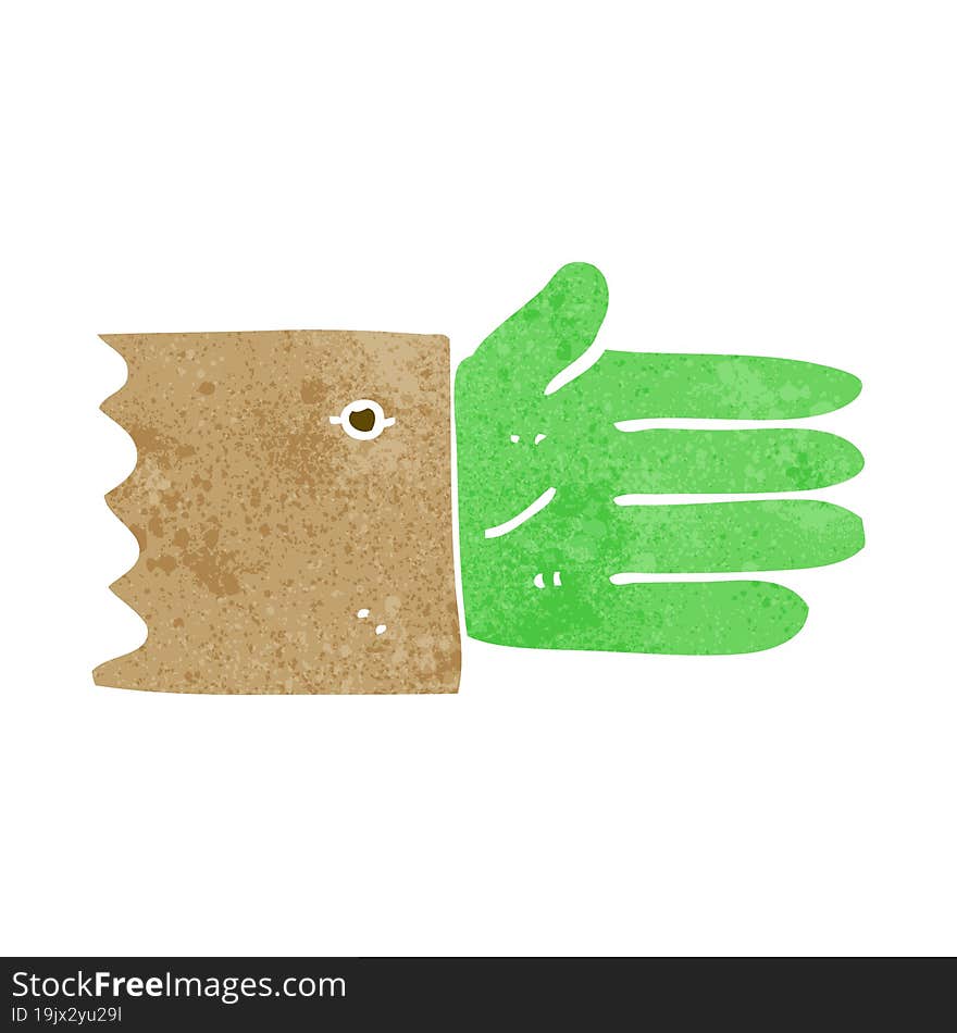 Cartoon Zombie Hand Symbol