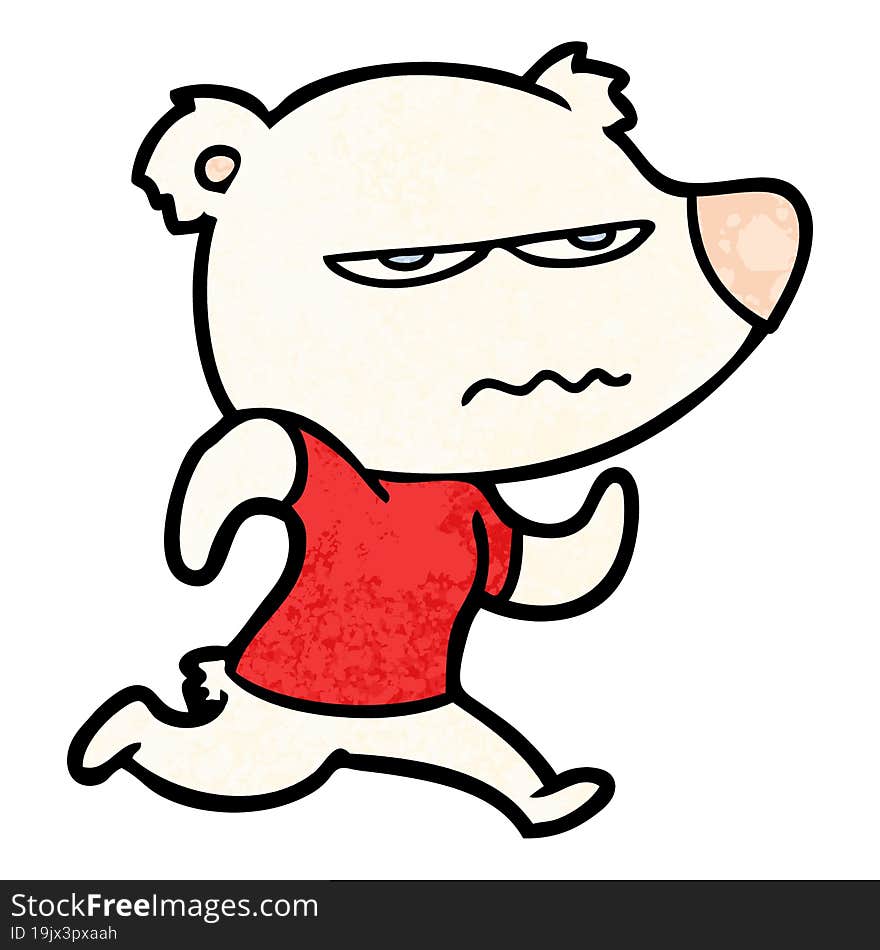 angry bear polar cartoon. angry bear polar cartoon