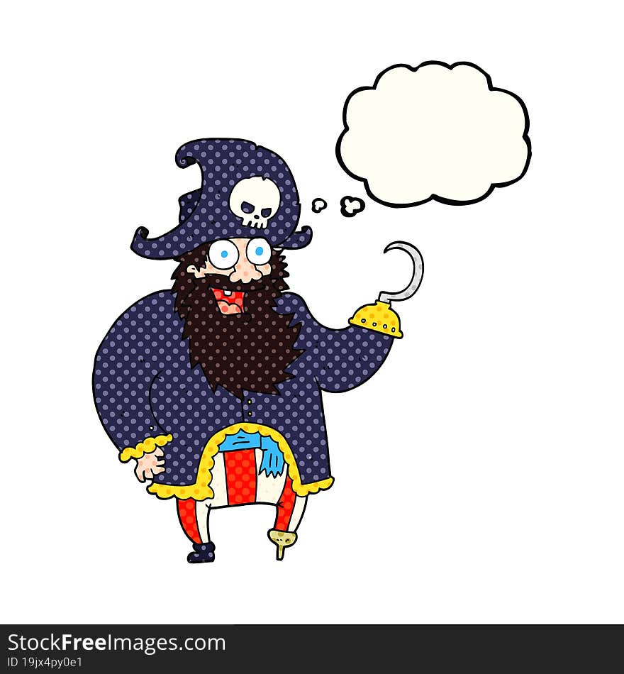 thought bubble cartoon pirate captain