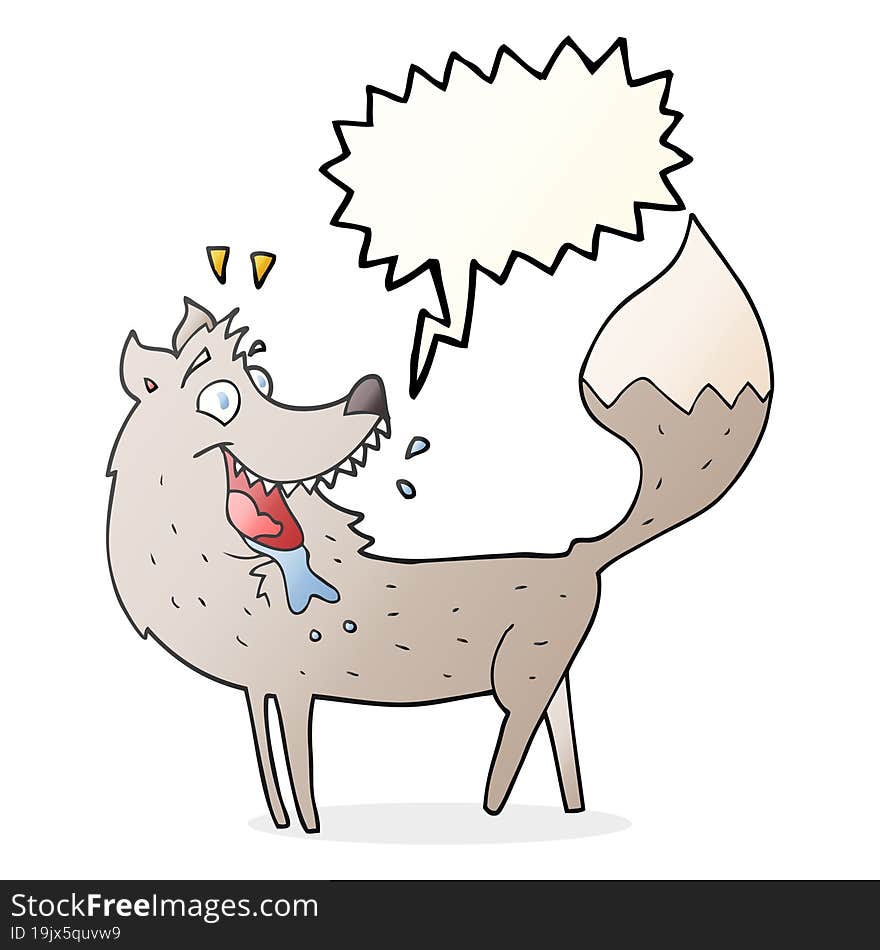 speech bubble cartoon wolf