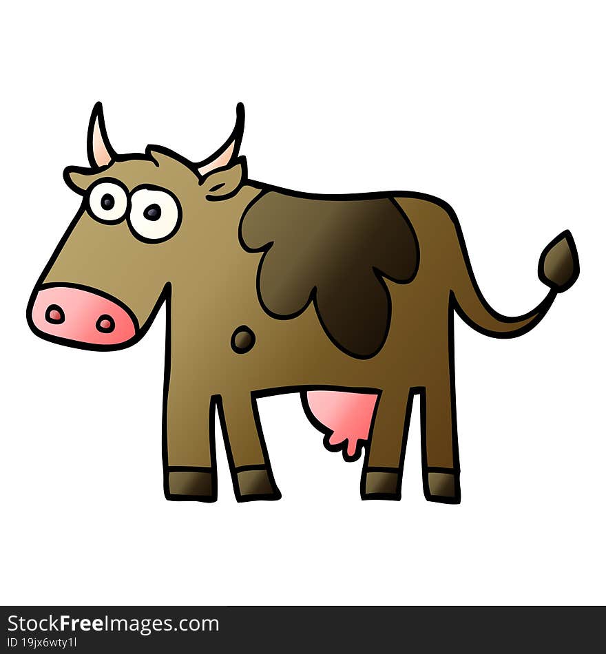 Cartoon Doodle Farm Cow