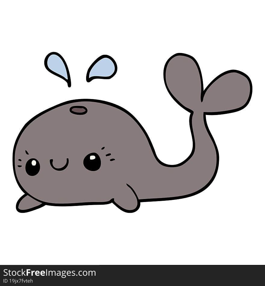 Cute Cartoon Whale