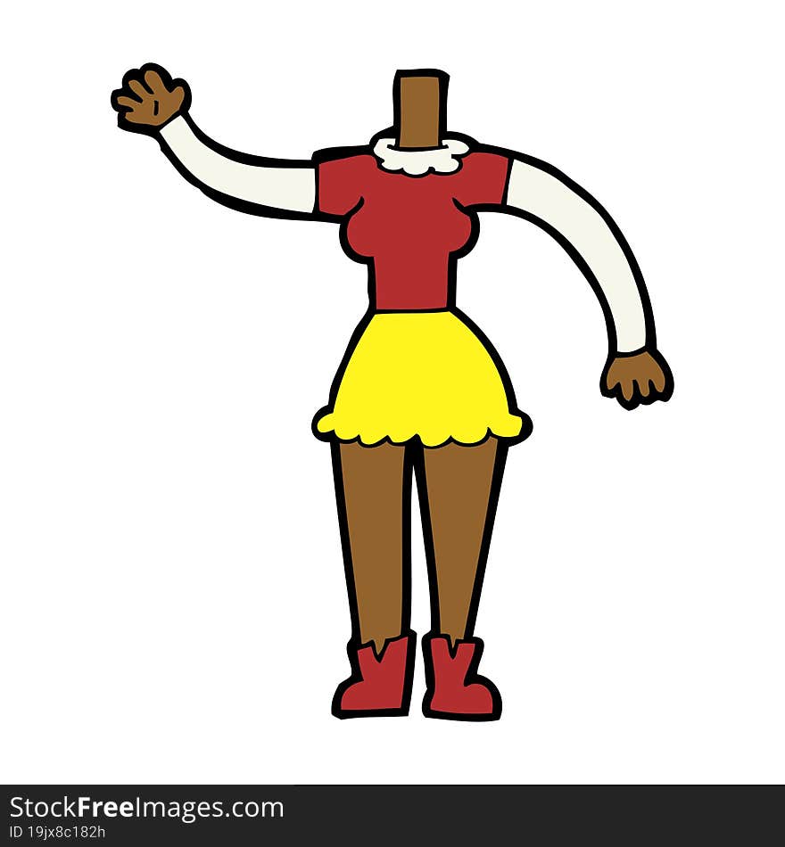 Cartoon Female Body (add Photos Or Mix And Match Cartoons