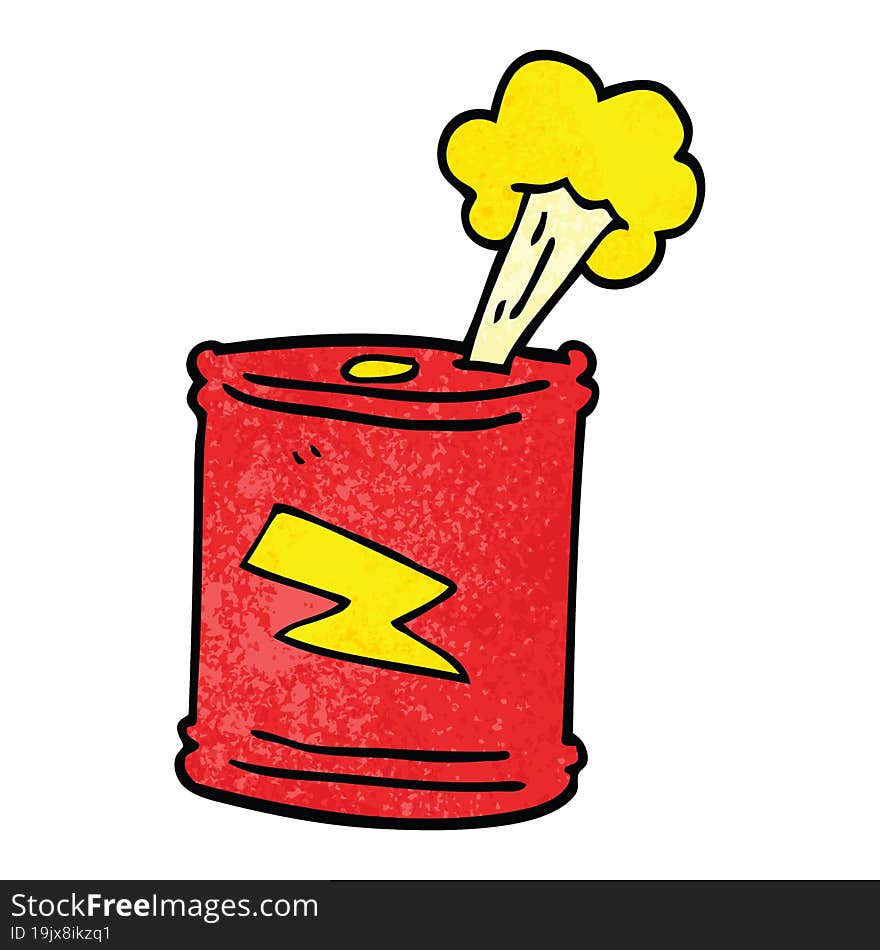 Cartoon Doodle Fizzy Drinks Can