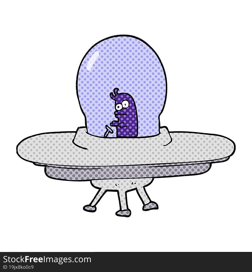 cartoon flying saucer