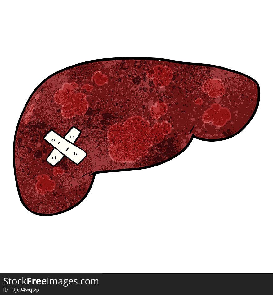 cartoon unhealthy liver. cartoon unhealthy liver