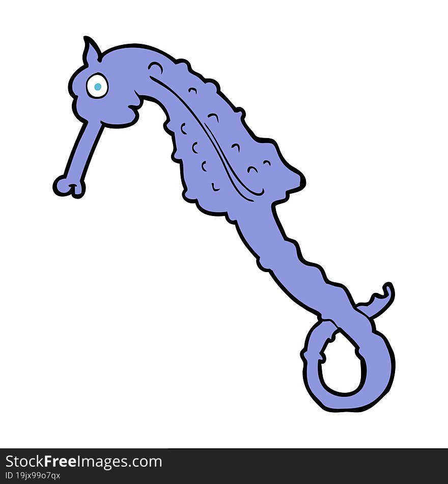 cartoon sea horse