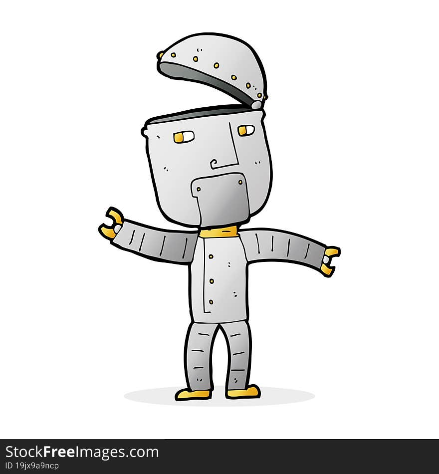 cartoon funny robot