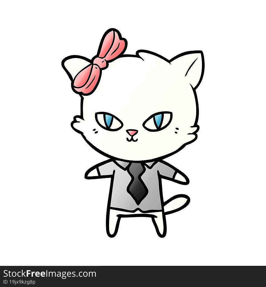 cute cartoon cat boss. cute cartoon cat boss