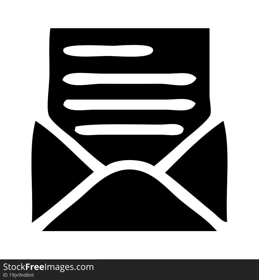 Flat Symbol Letter And Envelope