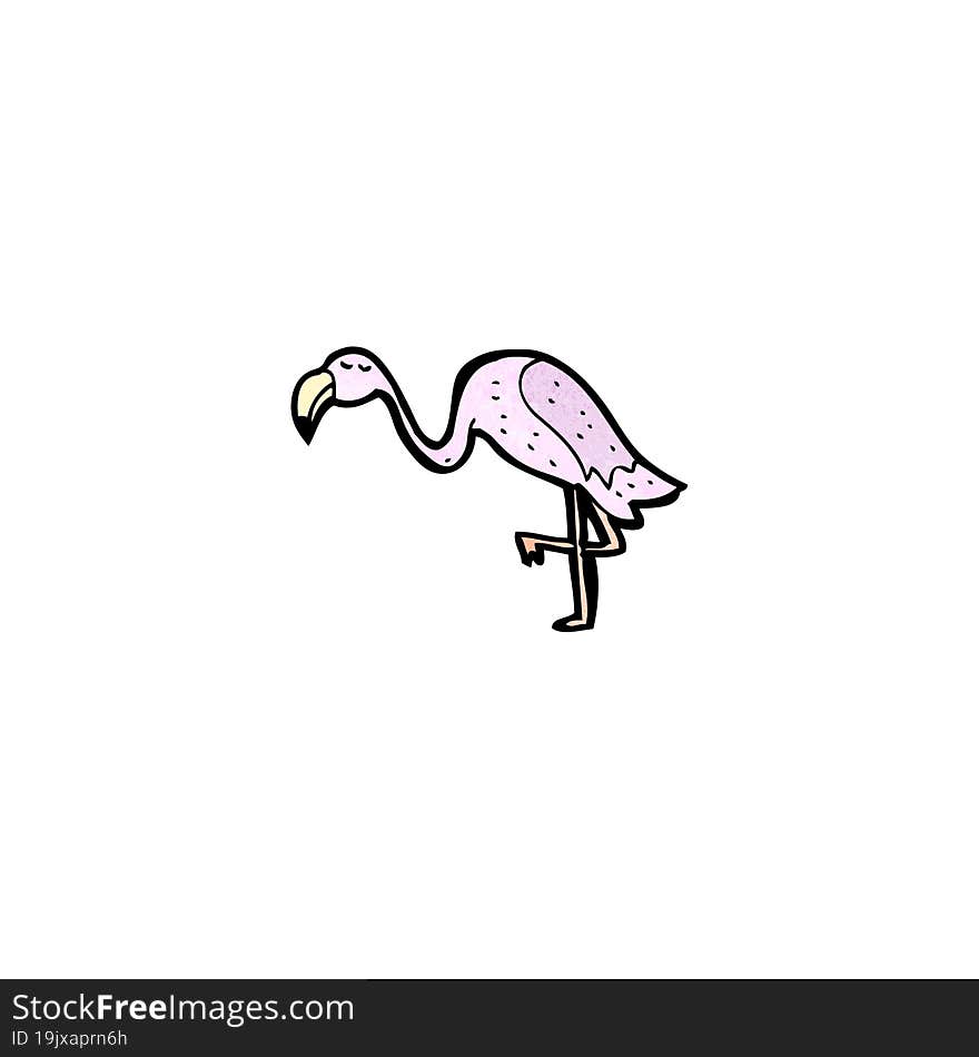 cartoon flamingo