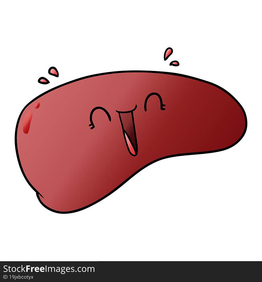 cartoon healthy liver. cartoon healthy liver