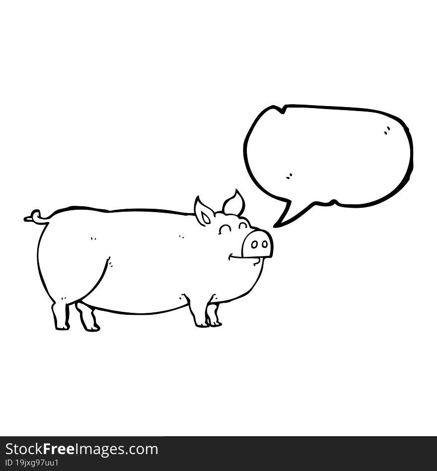 speech bubble cartoon muddy pig