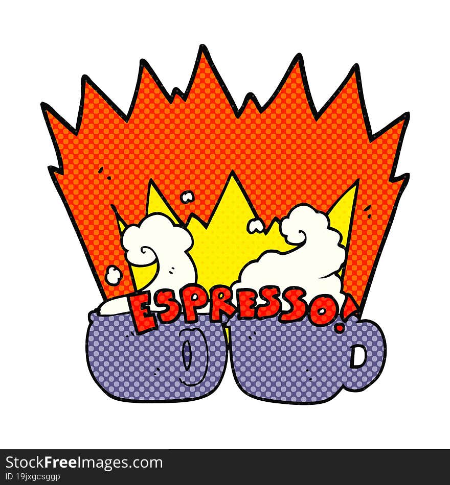 cartoon espresso