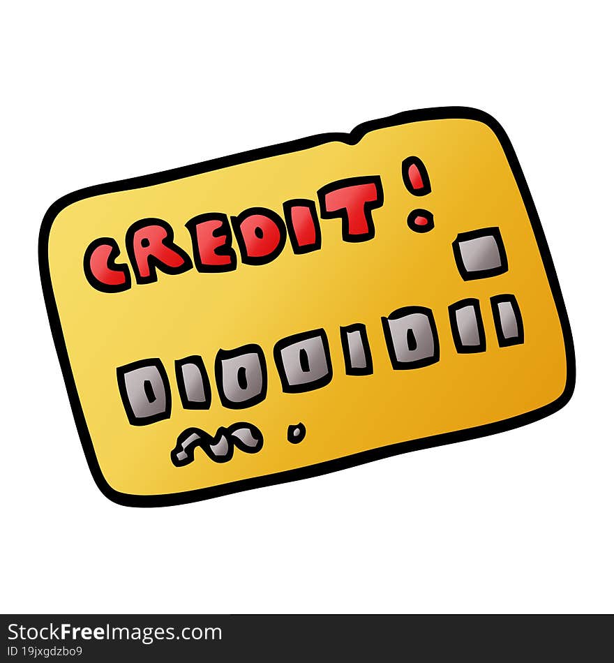 cartoon doodle credit card