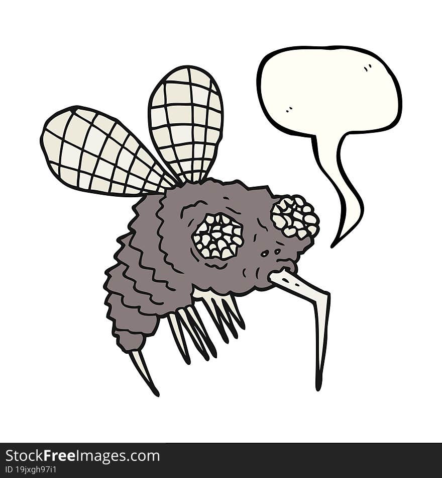 Speech Bubble Cartoon Fly