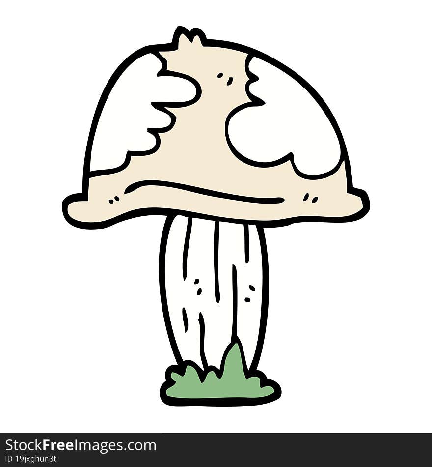 cartoon doodle wild mushroom