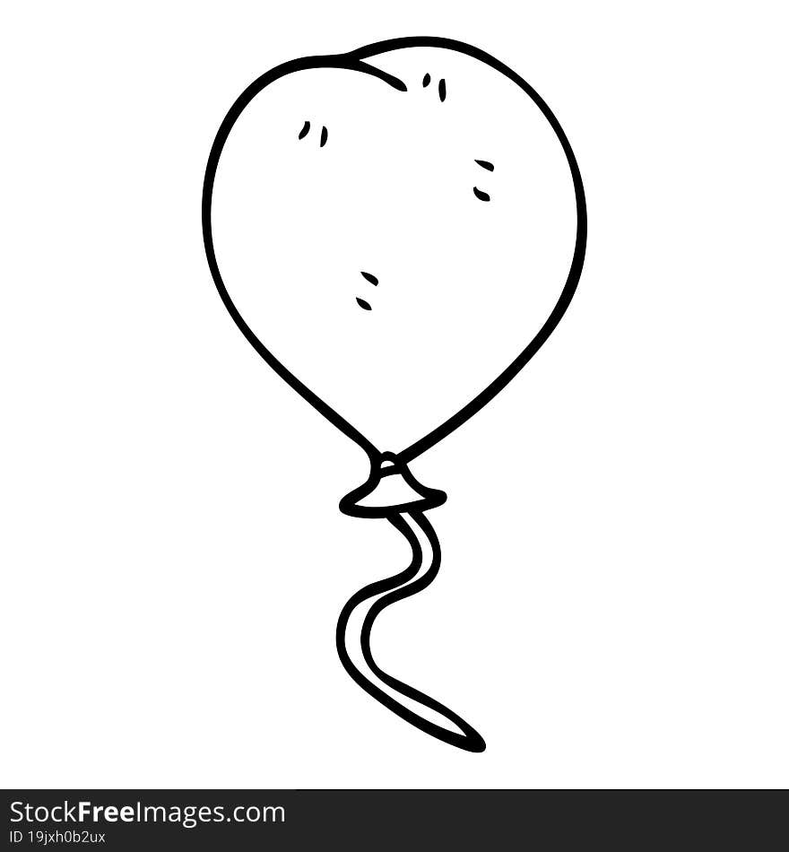 line drawing cartoon balloon