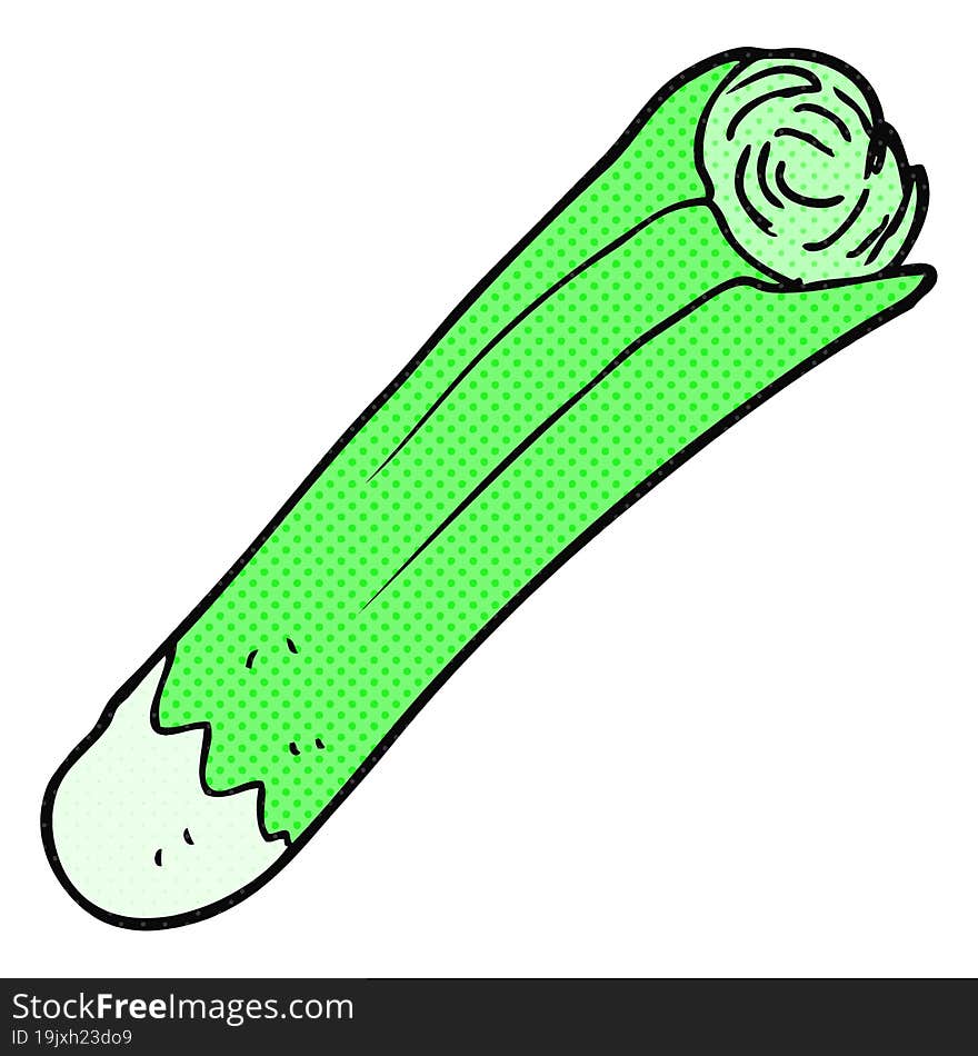 freehand drawn cartoon leek