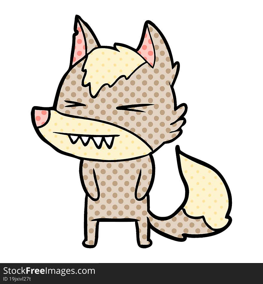 angry wolf cartoon. angry wolf cartoon