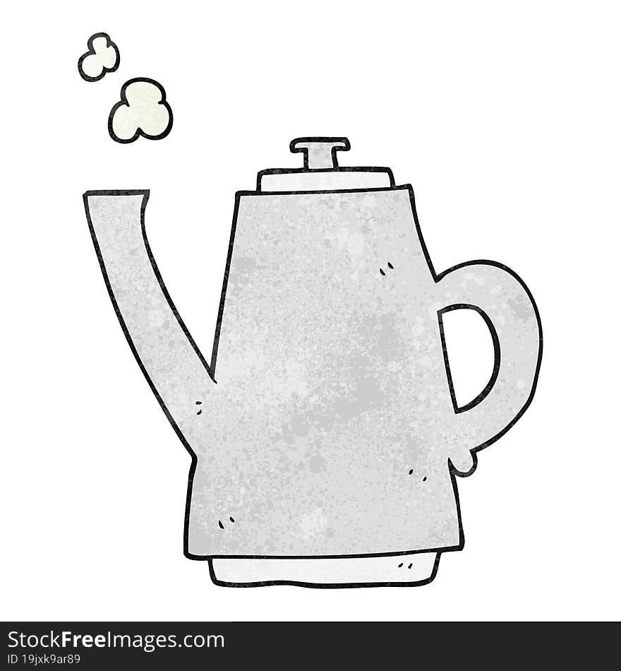 textured cartoon coffee kettle