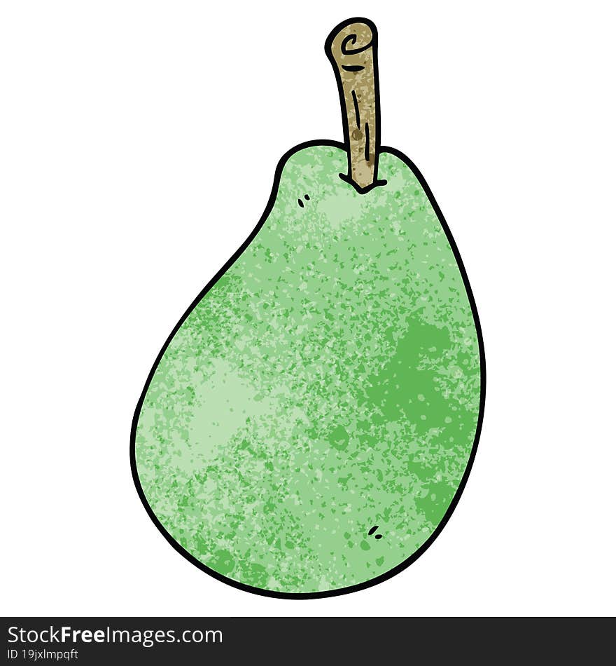 cartoon doodle fresh pear