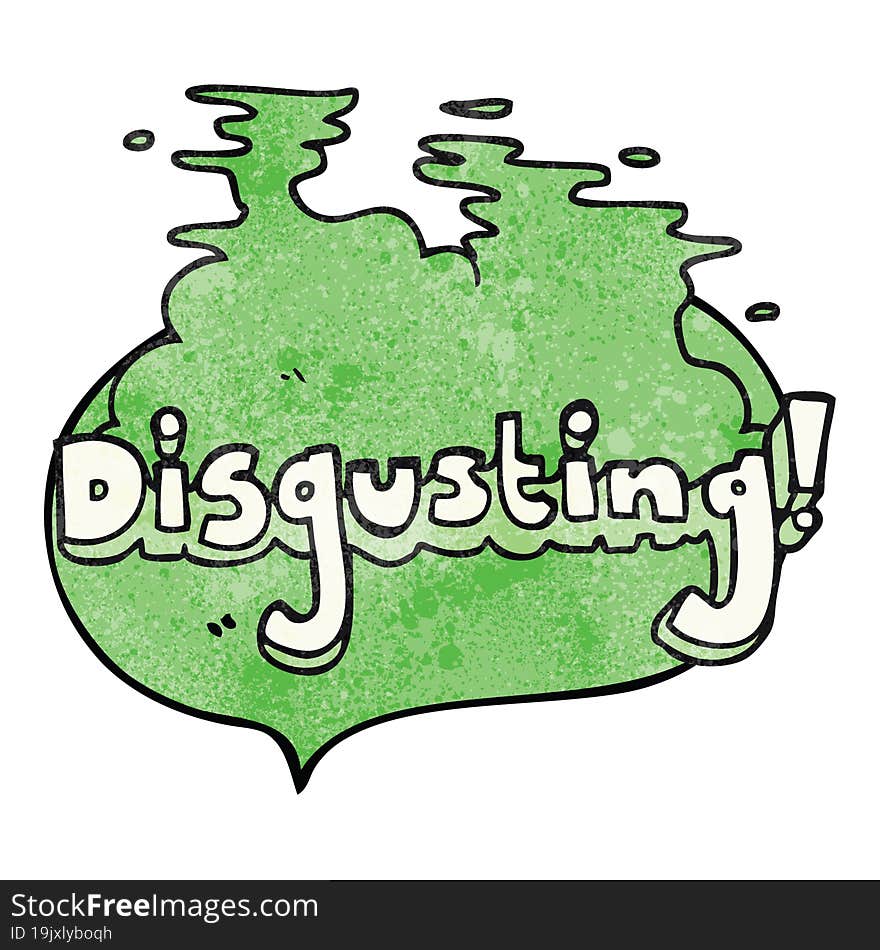 Disgusting Texture Speech Bubble Cartoon