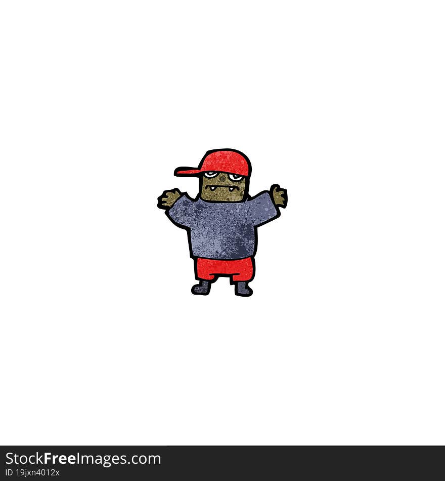 cartoon boy wearing cap